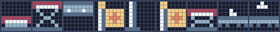 Sprites 301 and 302 (spring down and up), 303 (moving platform piece), 299 and 315 (the goal flag and its pole, one under the other on the sheet); marker tiles 52 (goal), 57 (spring), 58 (platform moving left-right) and 59 (platform moving up-down).