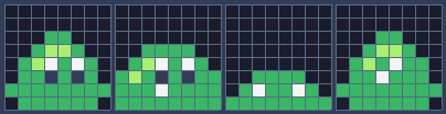 Sprites 272 and 273 (the slime squeezing as it moves), 274 (flattened) and the marker tile 53.
