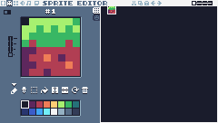 Tile 2 starts as a copy of tile 1: paste it, then change what differs. A pasted copy brings its flags along, so flag 0 is already on.