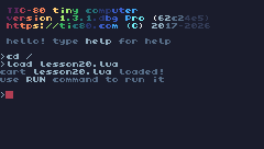 The console. Here it has just loaded a cart with load.