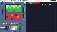 Tile 2 with flag 0 switched on (the TILES half of the sheet).