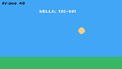 What you'll build: a ball that moves with the arrow keys, on a sky and a strip of grass.