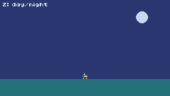 The same scene with three colors changed: night.