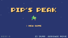 Pip's Peak, the finished game, before it runs